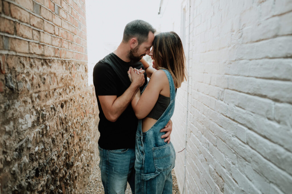 couples session on the cliffs in seaford