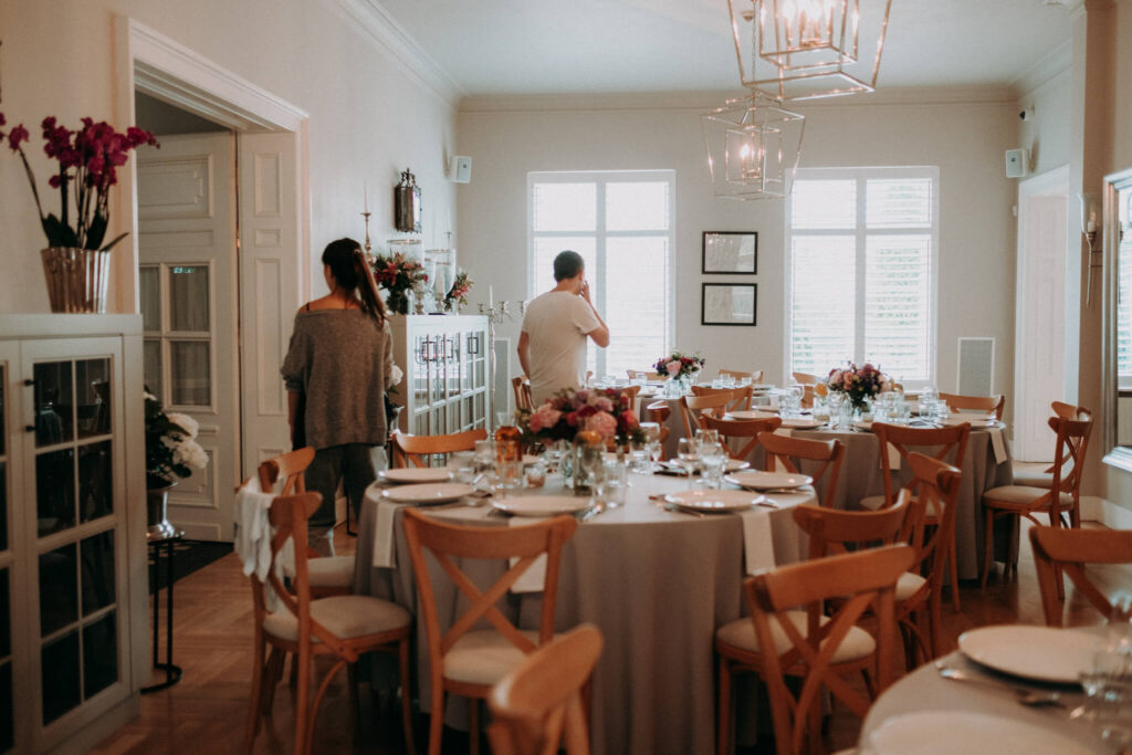 outdoor wedding in weranda home